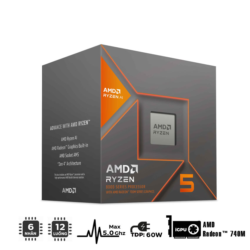 AMD Ryzen 5 8500GTích Hợp Ryzen AI