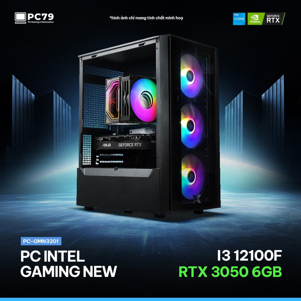 PC GAMING GMN3201 - I3 12100F - RTX 3050 - RAM 16G