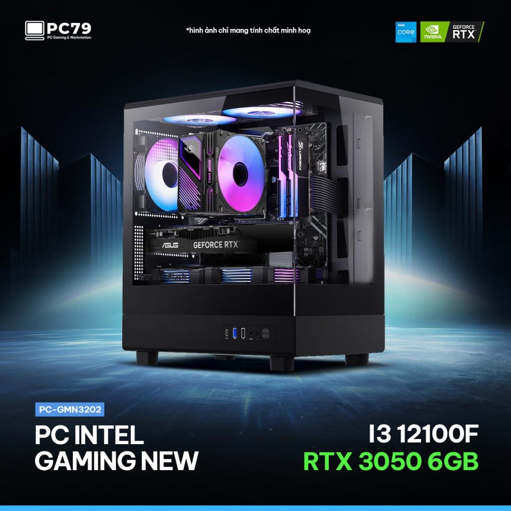 PC GAMING GMN3202 - I3 12100F - RTX 3050 - RAM 16G