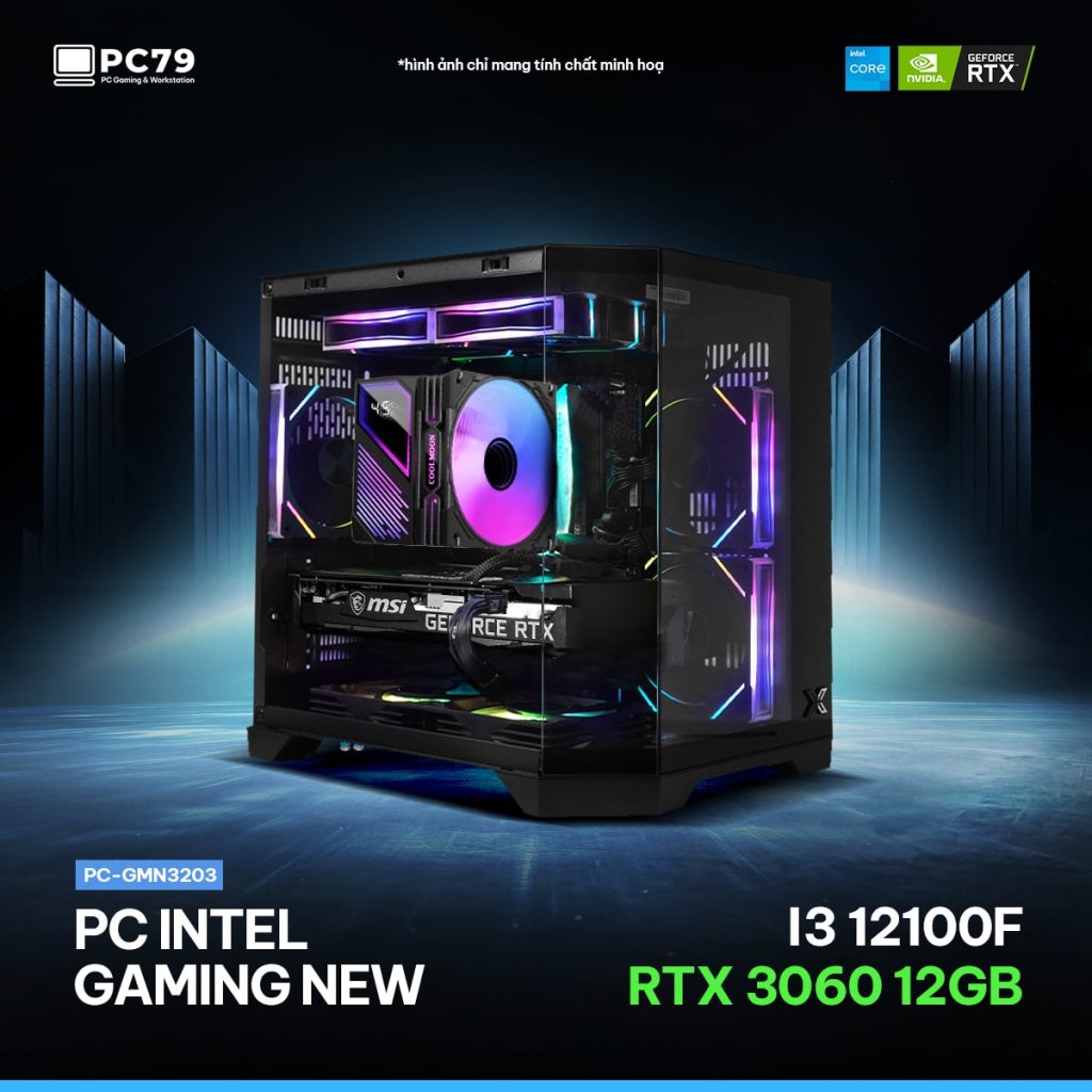 PC GAMING GMN3203 - I3 12100F - RTX 3060 - RAM 16G