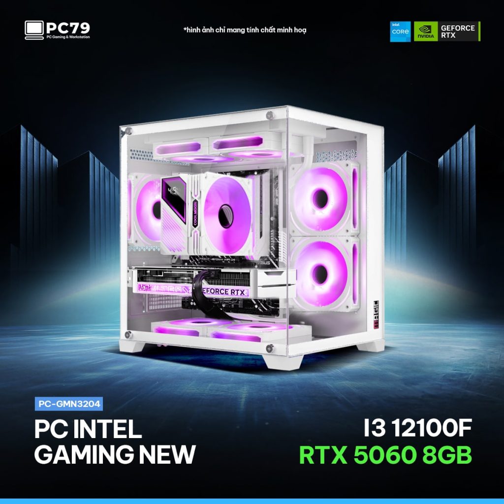 PC GAMING GMN3204W - I3 12100F - RTX 4060 - RAM 32G