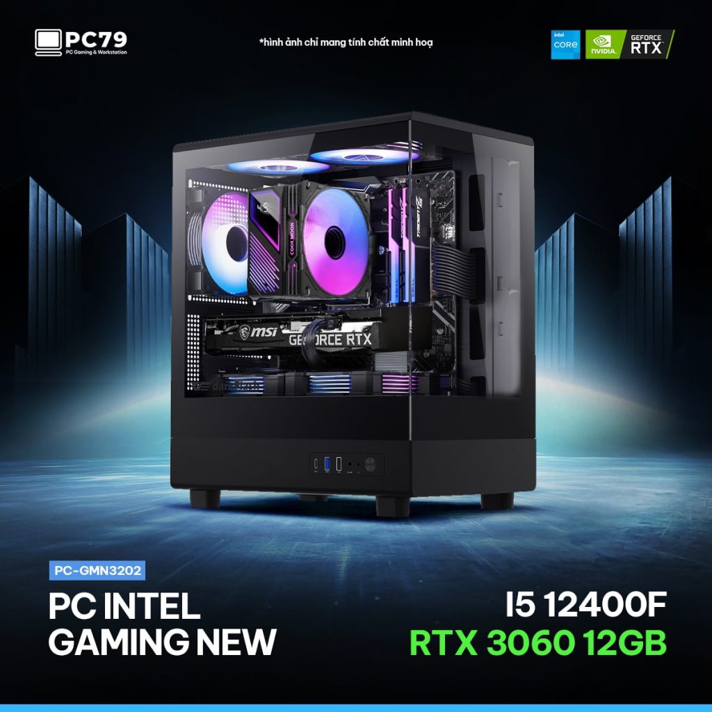 PC GAMING GMN5202 – I5 12400F – RTX 3060 – RAM 16G