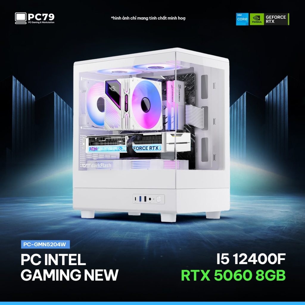 PC GAMING GMN5204W - I5 12400F - RTX 5060 - RAM 16G