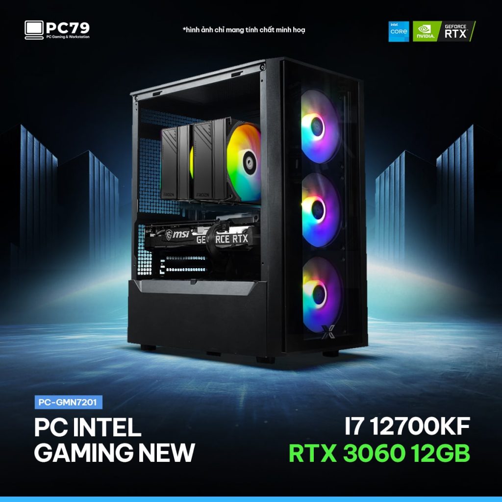 PC GAMING GMN7201 - I7 12700KF - RTX 3060 - RAM 32G