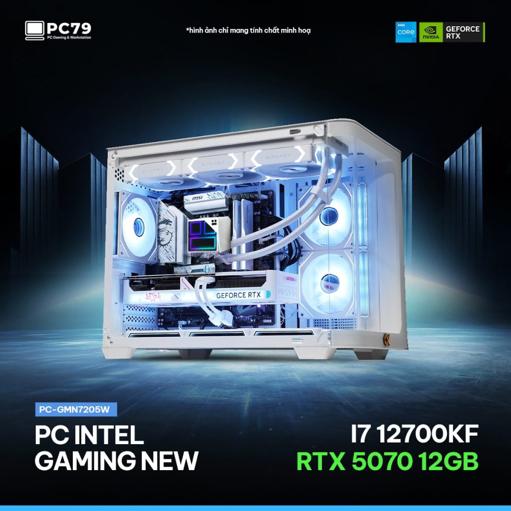 PC GAMING GMN7205W - I7 12700KF - RTX 5070 - RAM 32G