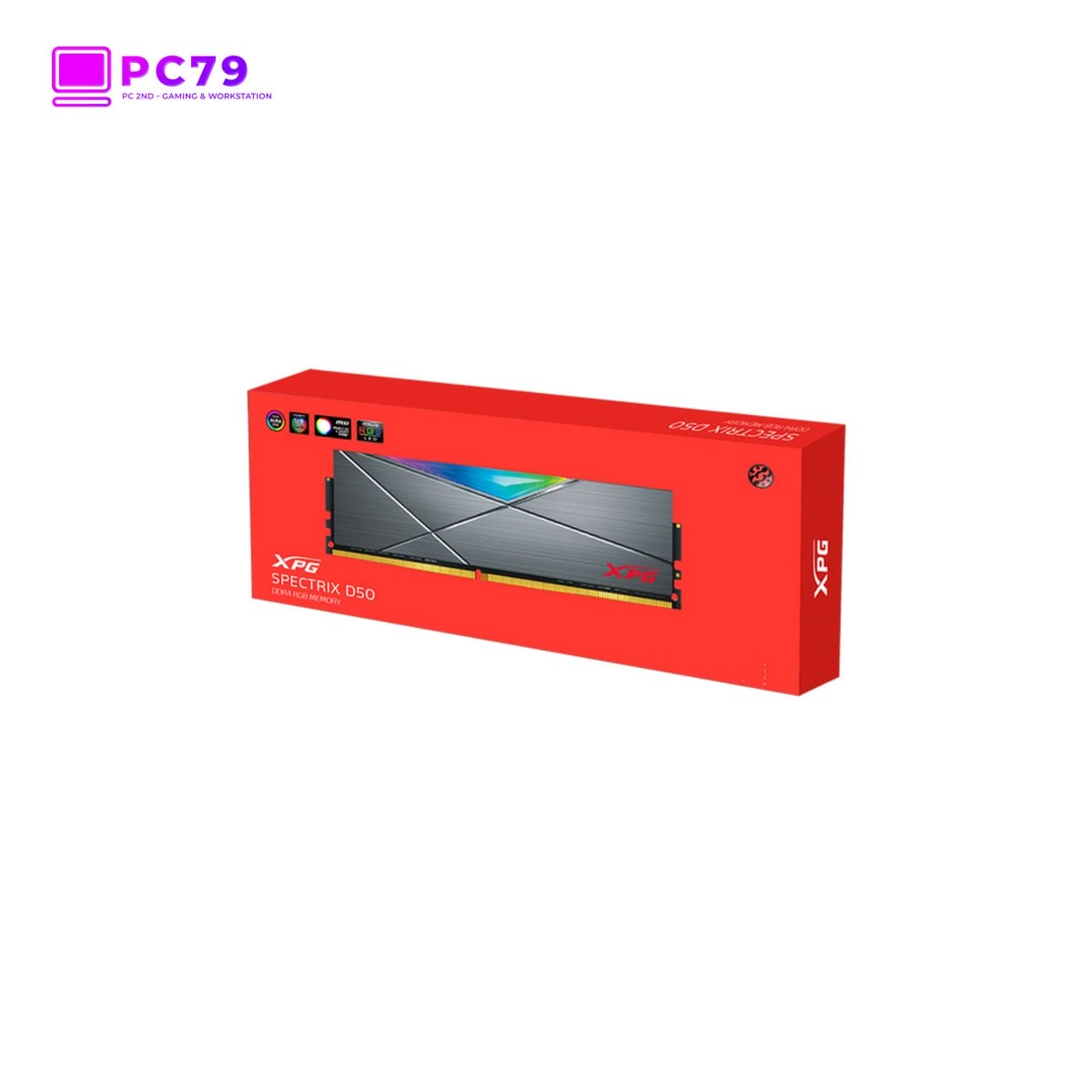 Ram PC Adata XPG Spectrix D50 8GB DDR4 3200Mhz RGB Tungsten Grey