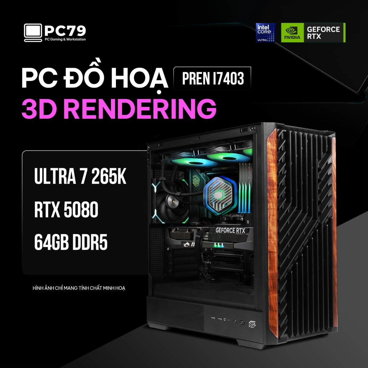 PC ĐỒ HOẠ NEW 3D RENDERING PREN I7403