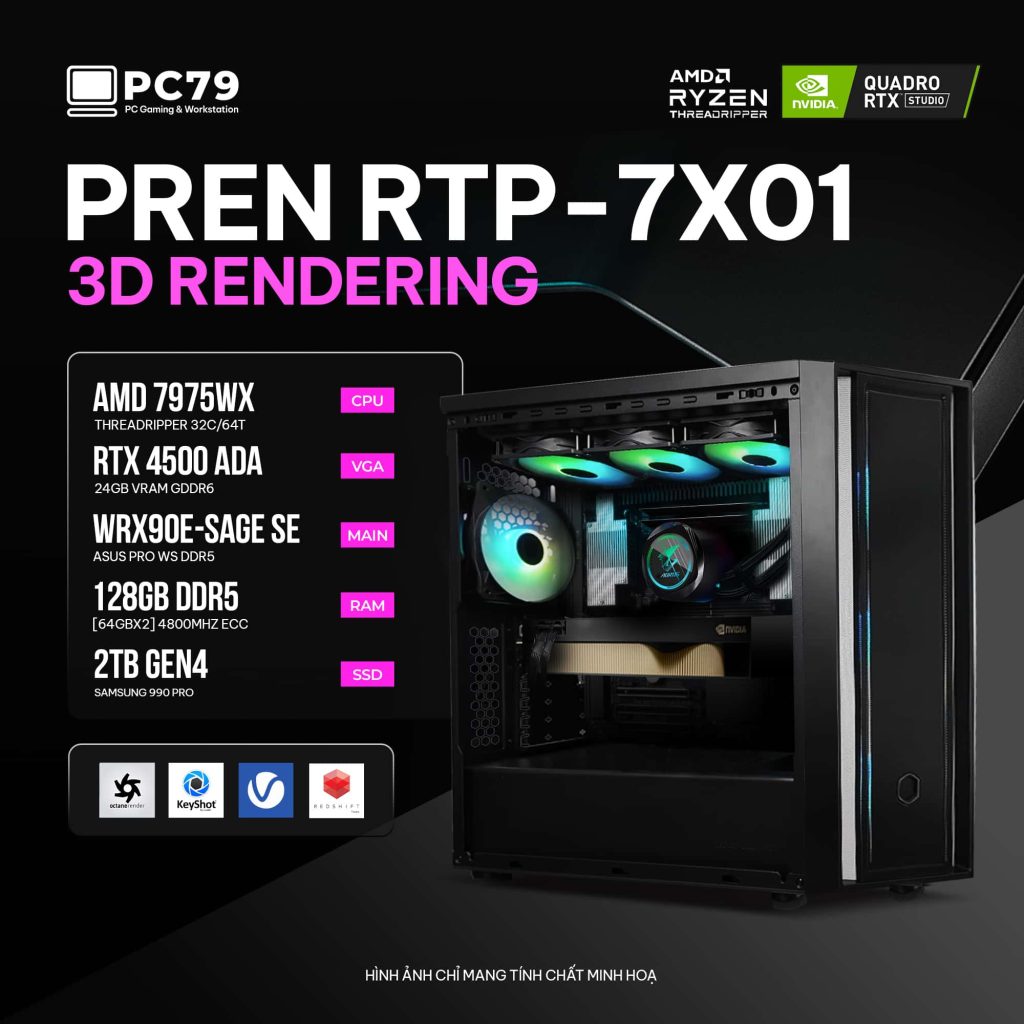 PC ĐỒ HOẠ NEW 3D RENDERING PREN RTP-7X01