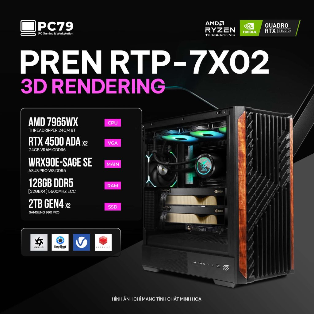 PC ĐỒ HOẠ NEW 3D RENDERING PREN RTP-7X02