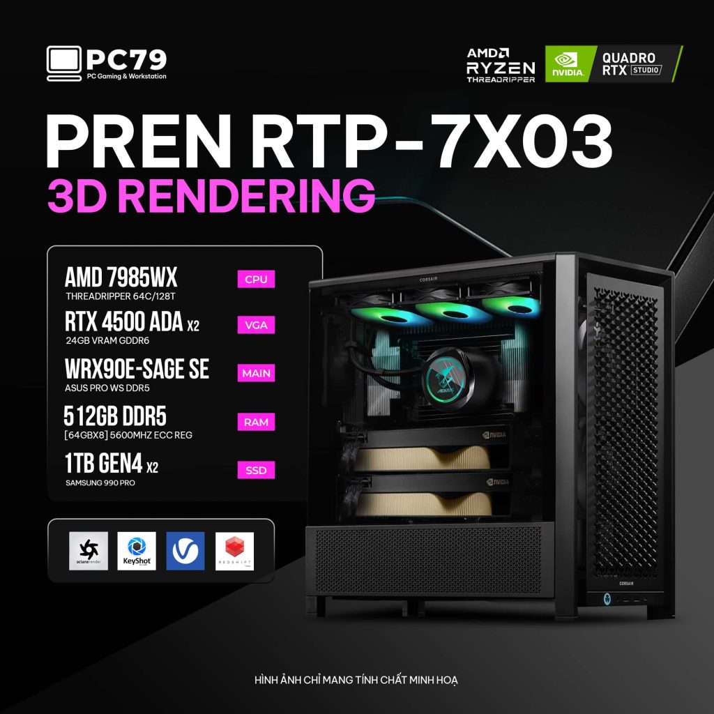 PC ĐỒ HOẠ NEW 3D RENDERING PREN RTP-7X03