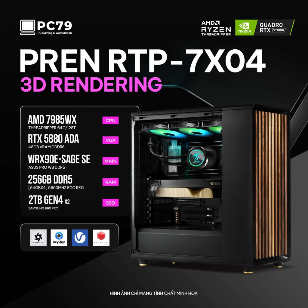 PC ĐỒ HOẠ NEW 3D RENDERING PREN RTP-7X04