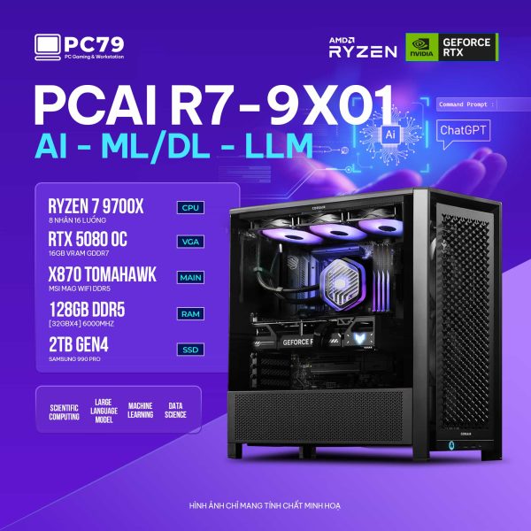 PC ĐỒ HOẠ NEW AI MACHINE LEARNING PCAI R7-9X01