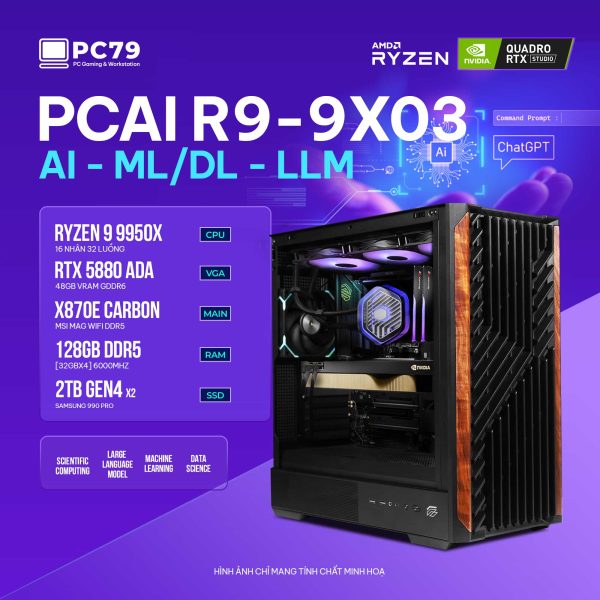 PC ĐỒ HOẠ NEW AI MACHINE LEARNING PCAI R9-9X03