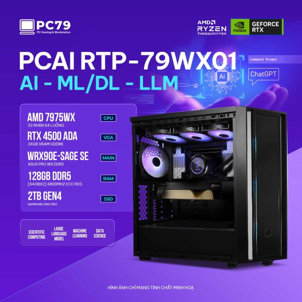 PC ĐỒ HOẠ NEW AI MACHINE LEARNING PCAI RTP-79WX01