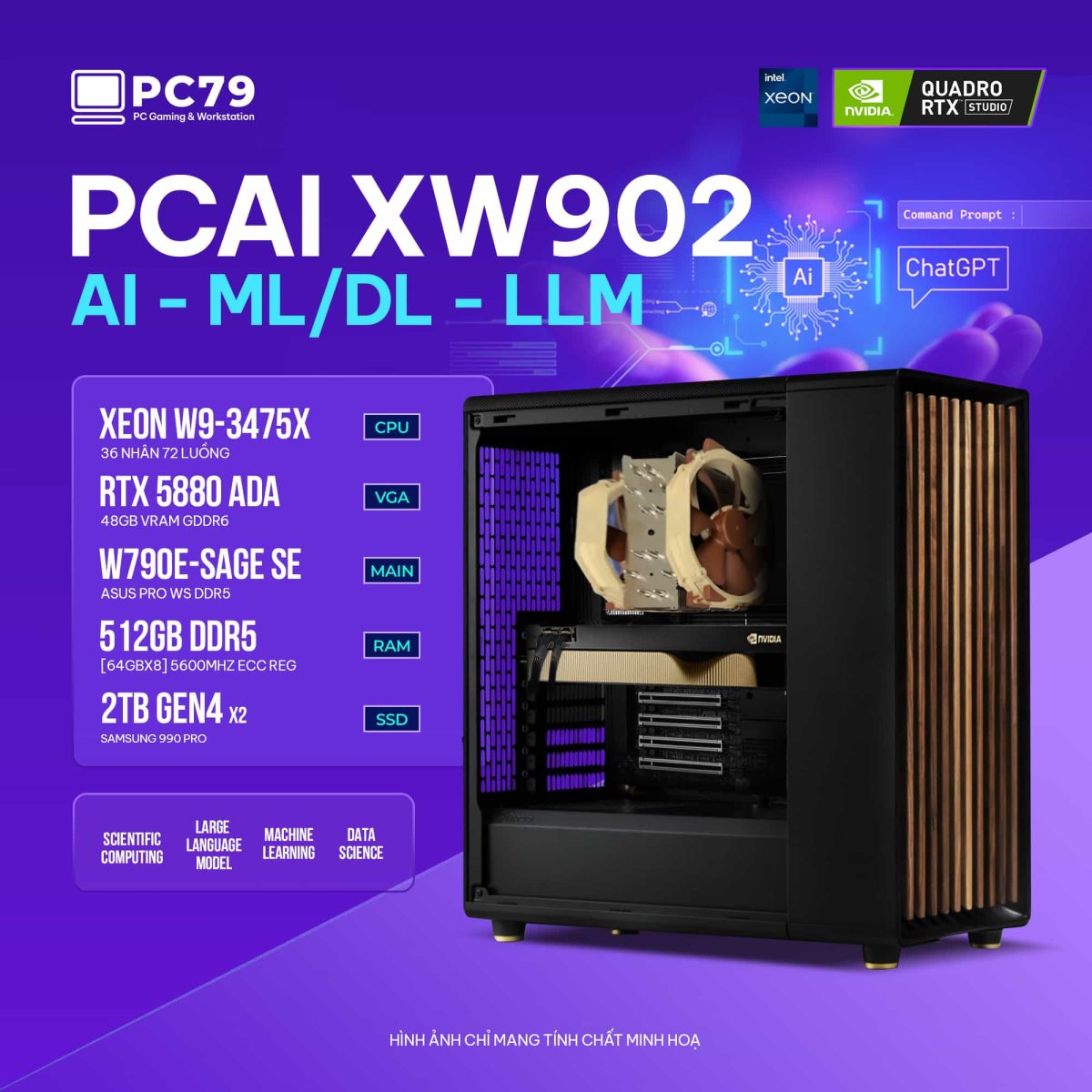 PC ĐỒ HOẠ NEW AI MACHINE LEARNING PCAI XW902