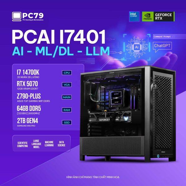 PC ĐỒ HOẠ NEW AI MACHINE LEARNING PCAI i7401