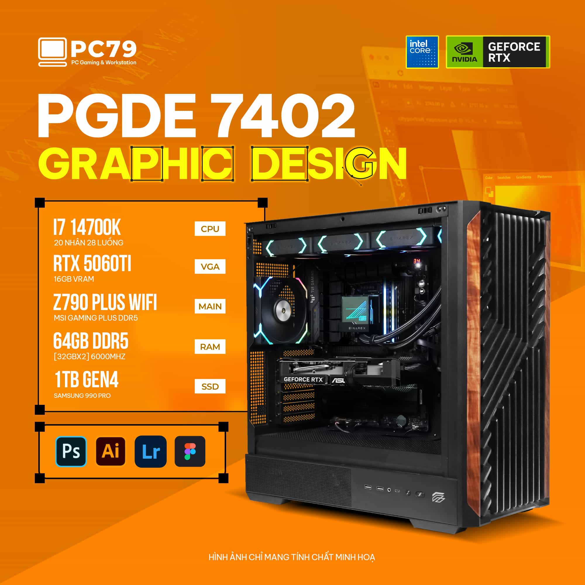 PC ĐỒ HOẠ NEW GRAPHIC DESIGN PGDE 7402