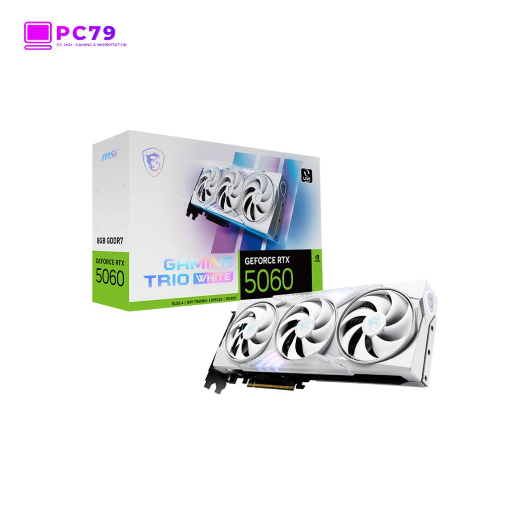 Card Màn Hình MSI GeForce RTX™ 5060 8G GAMING TRIO WHITE