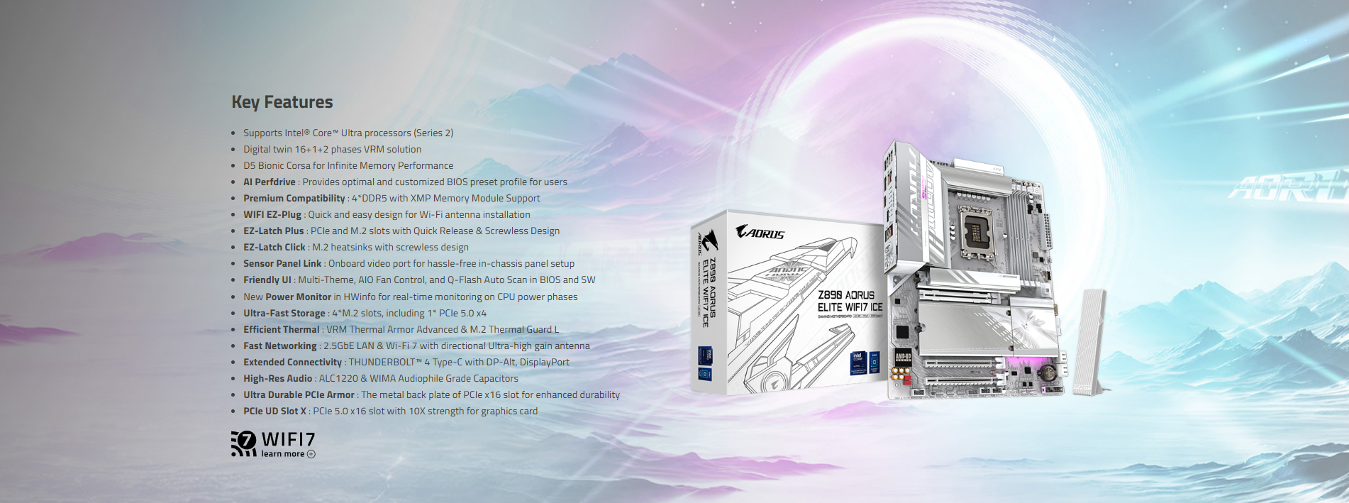 Mainboard GIGABYTE Z890 AORUS ELITE WIFI7 ICE