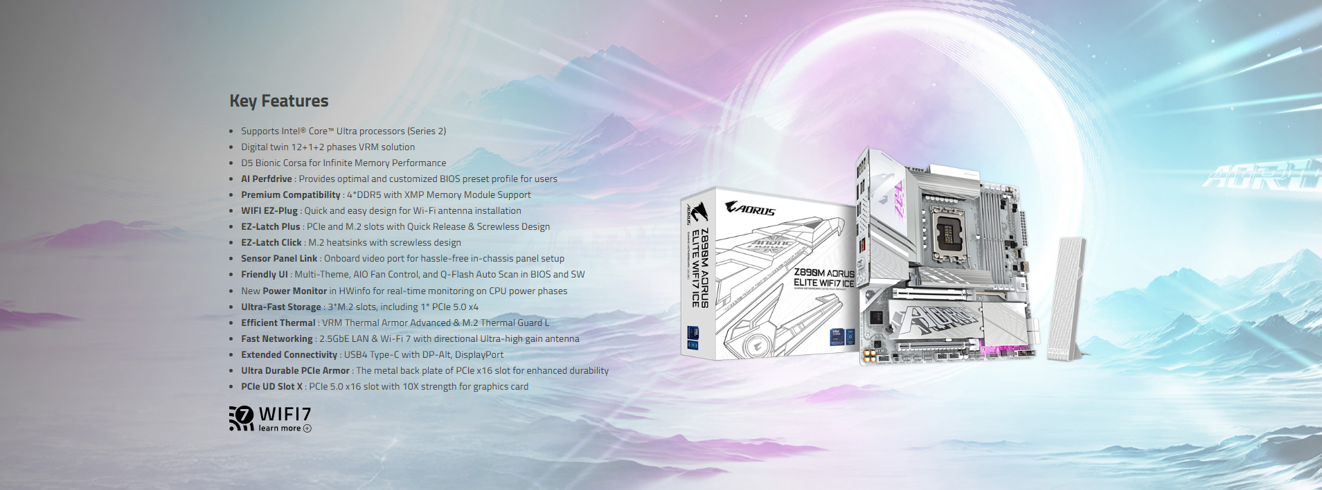 Mainboard GIGABYTE Z890M AORUS ELITE WIFI7 ICE 1
