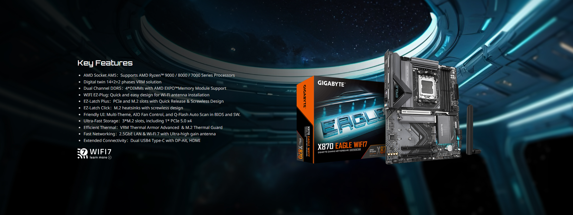 Mainboard GIGABYTE X870 EAGLE WIFI7