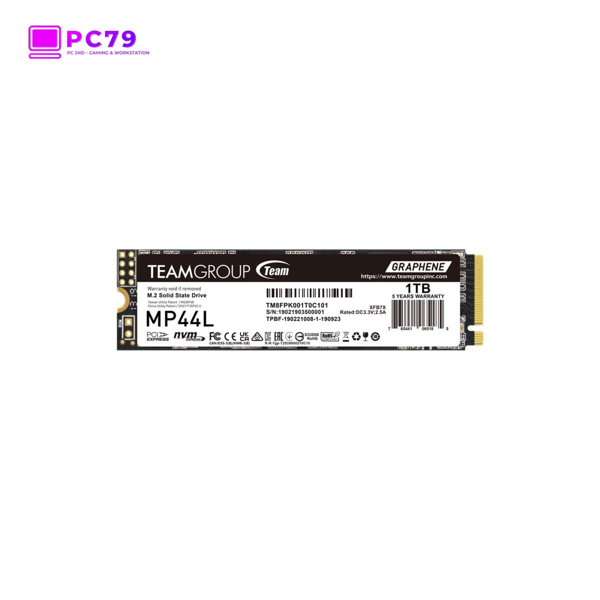 Ổ Cứng SSD TeamGroup MP44L 1TB NVMe M2 PCIe Gen4 x4