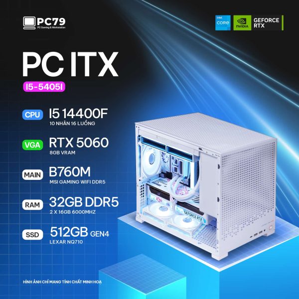 Mini PC ITX JONSBO D32 i5-5405i | I5 14400F/ RTX 5060 8GB/ 32GB D5