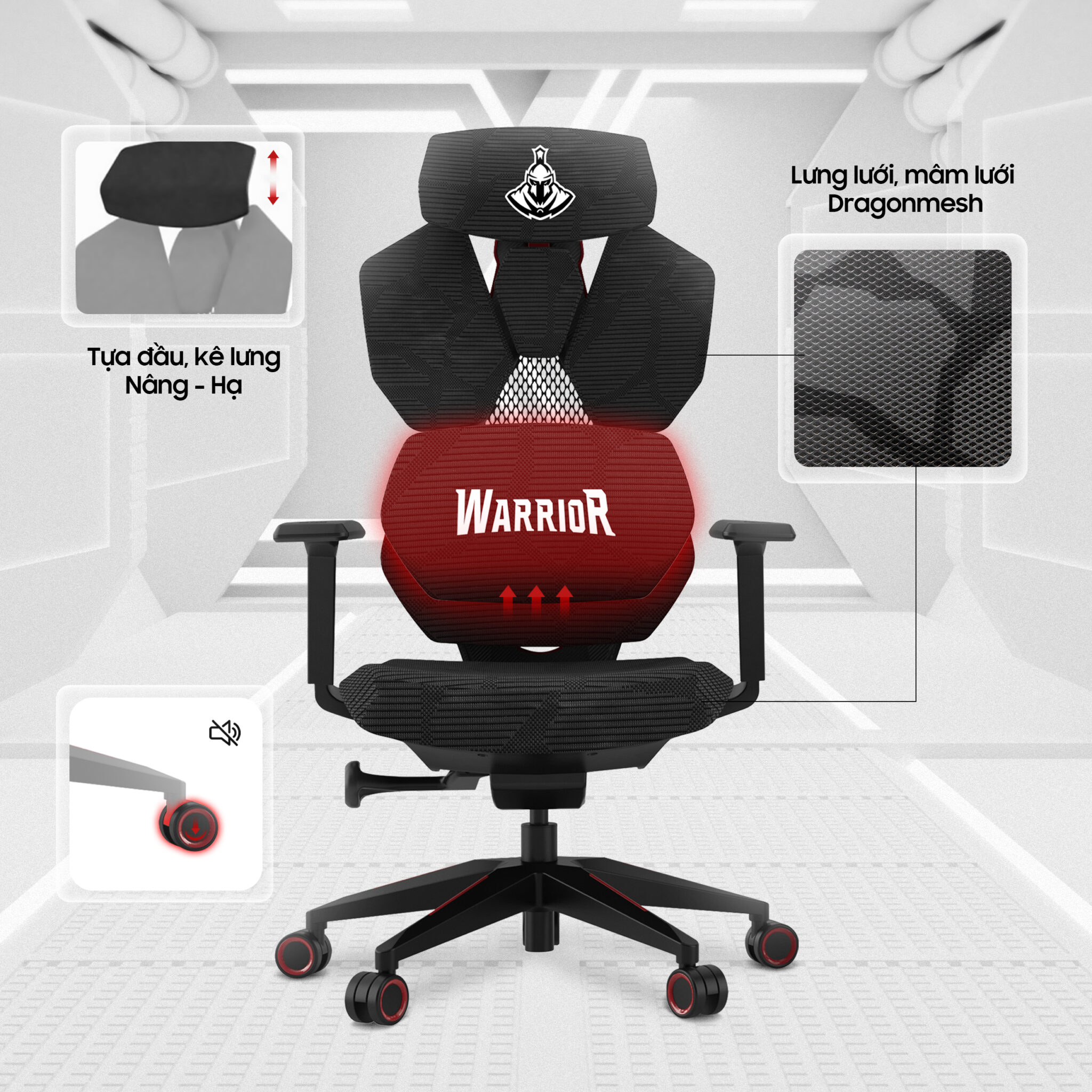 Ghế Công Thái Học Warrior Arminius WEC810 h2