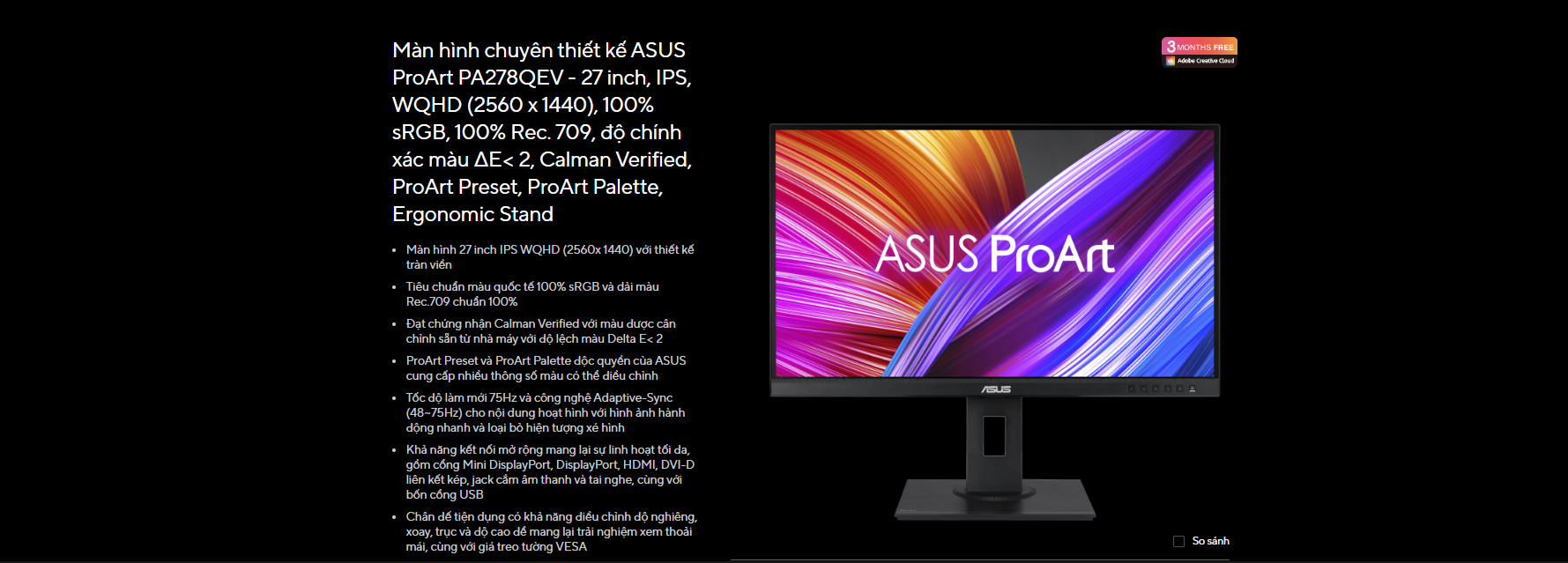 Màn hình ASUS ProArt PA278QEV