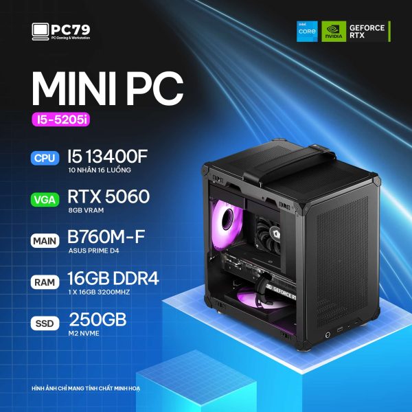 Mini PC i5-5205i - Jonsbo C6/ i5-13400F/ RTX 5060/ RAM 16G
